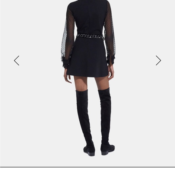 The KOOPLES SHORT BLACK DRESS WITH HIGH NECK 2 - Picture 3 of 4